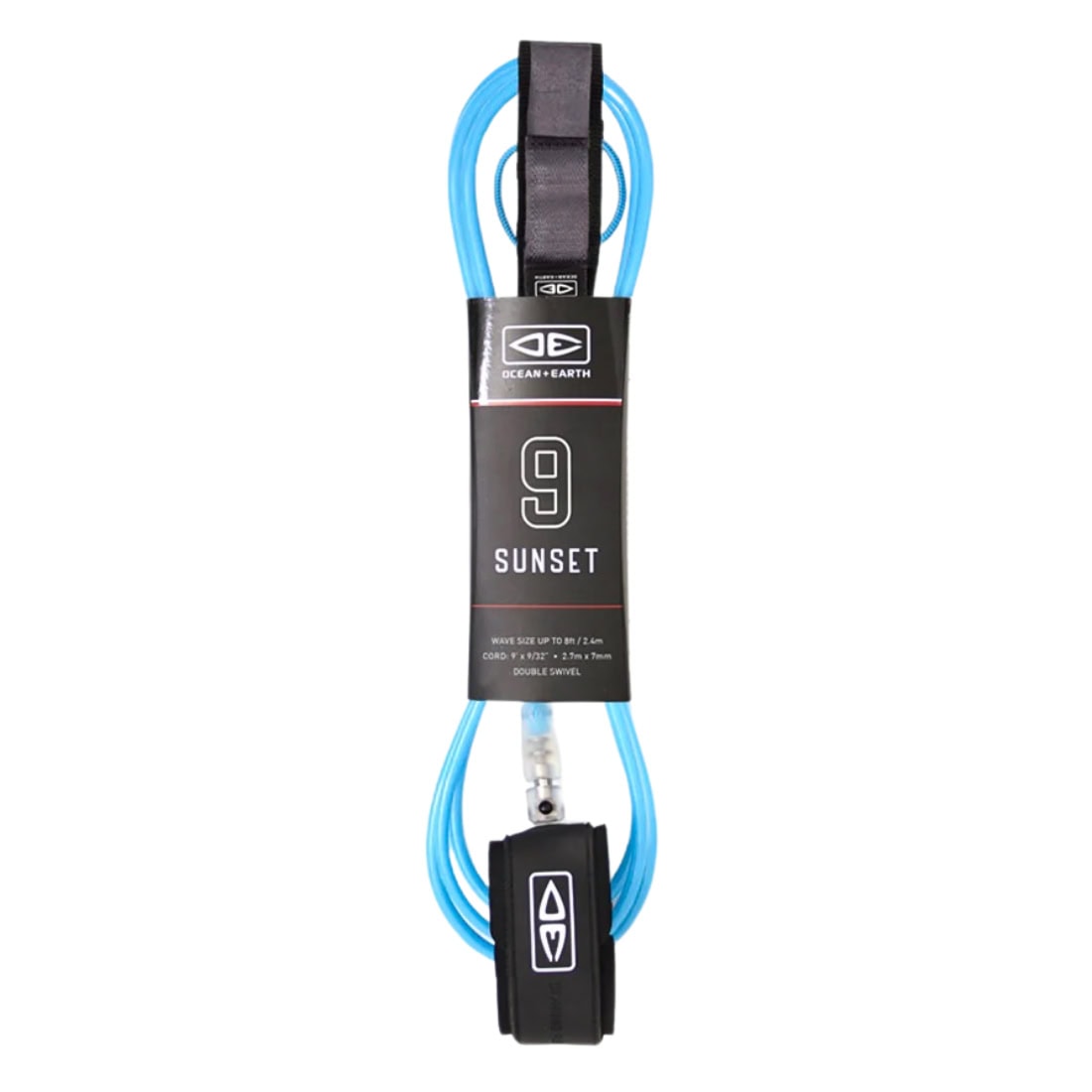 Ocean And Earth 9ft Sunset Leash - Blue - Longboard Leash by Ocean and Earth 9ft