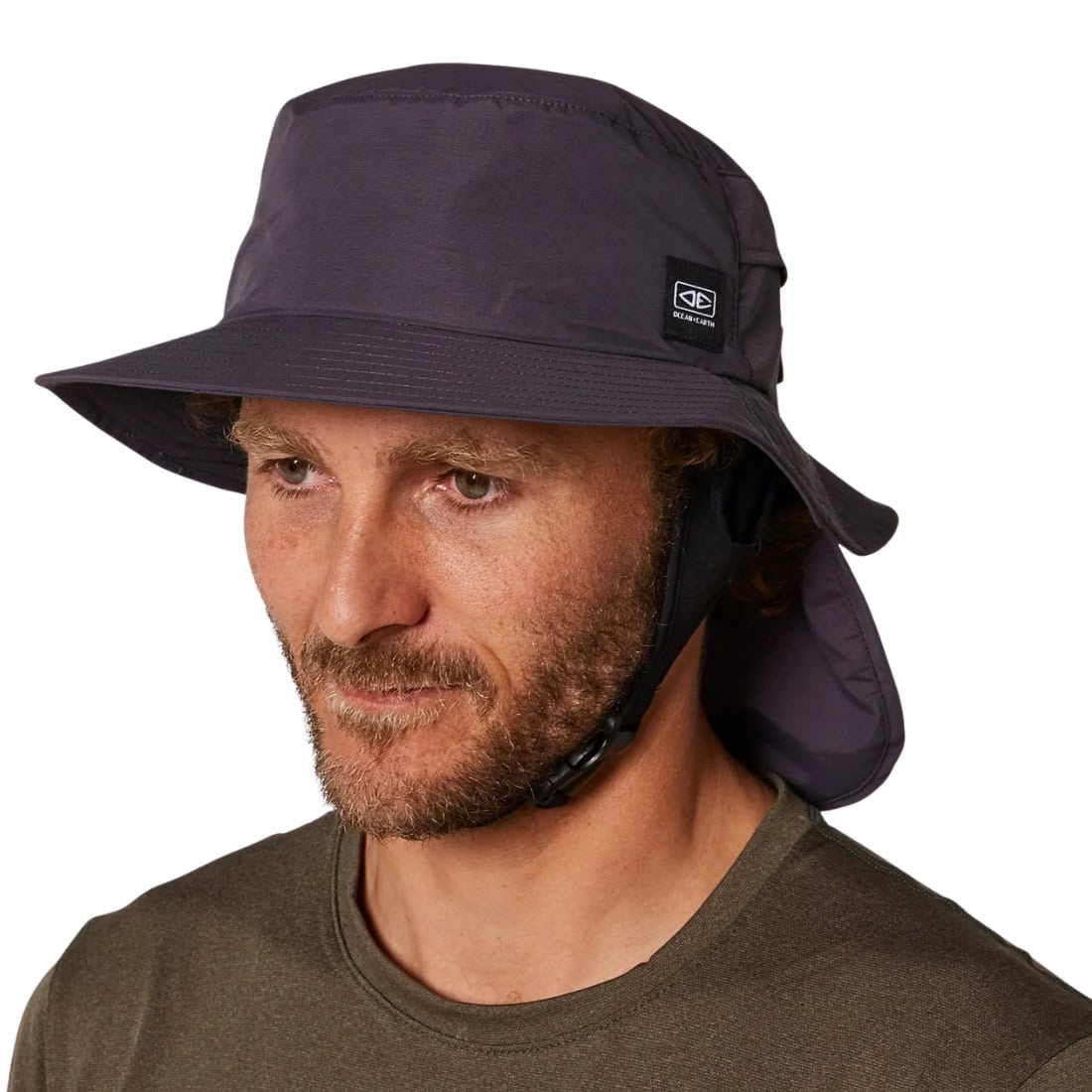Ocean And Earth Indo Stiff Peak Surf Hat - Charcoal - Surfing Hat by Ocean and Earth