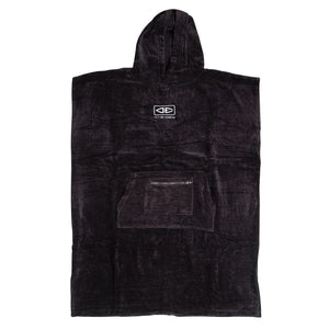Ocean And Earth Mens Corp Hooded Poncho Towel - Black - Changing Robe Poncho Towel by Ocean and Earth One Size
