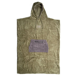 Ocean And Earth Mens Daybreak Hooded Poncho Towel - Olive