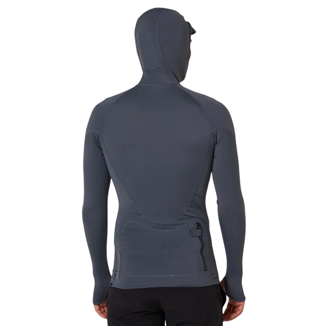 Ocean and Earth Mens Hooded Tropic Long Sleeve Rash Vest - Charcoal - Mens Hooded Rash Vest by Ocean and Earth