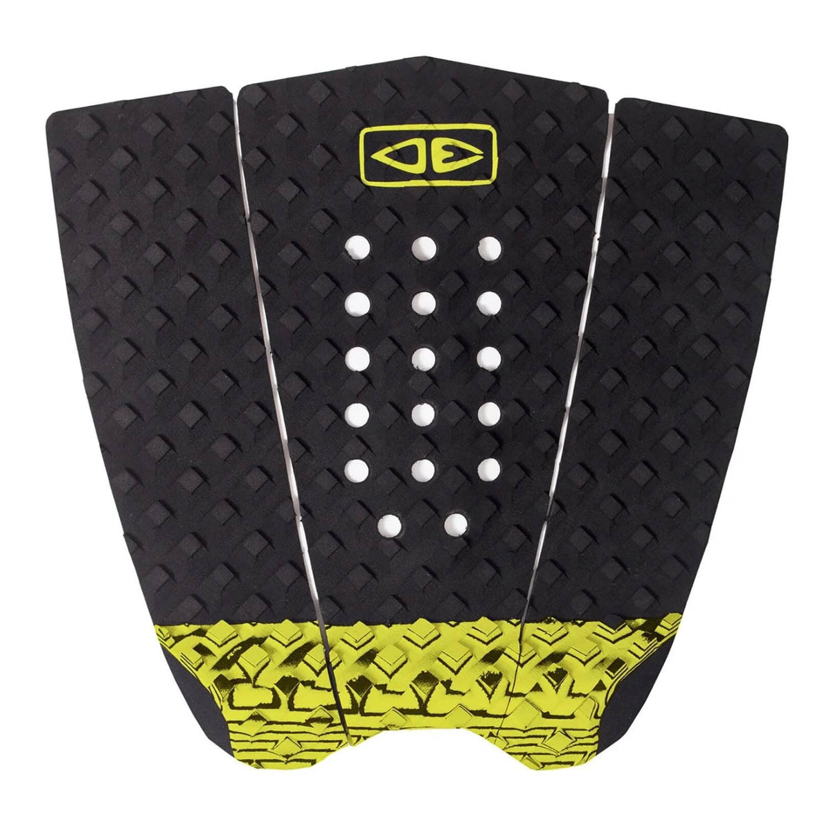 Ocean And Earth Simple Jack Hybrid 3 Piece Wide Surfboard Tail Pad - Black/Lime - 3 Piece Tail Pad by Ocean and Earth