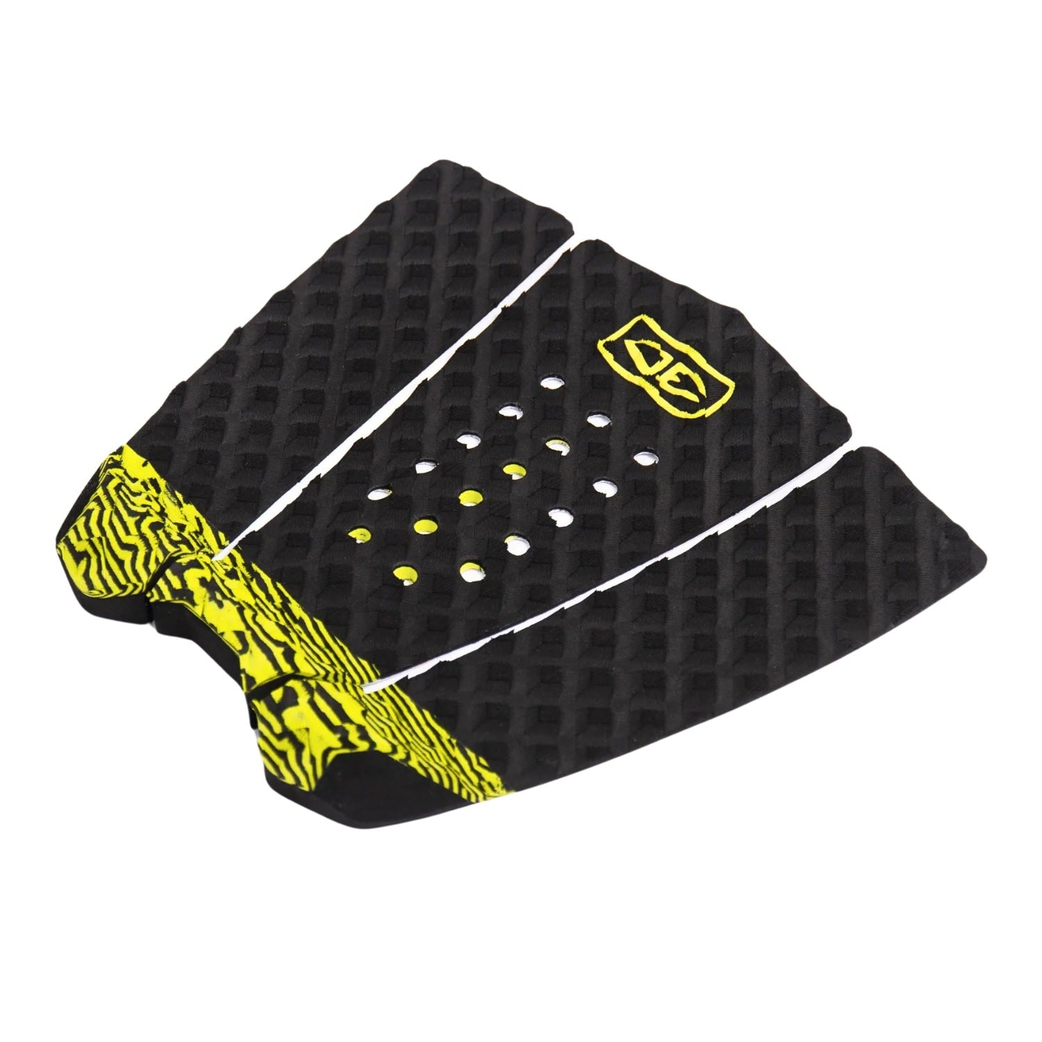 Ocean And Earth Simple Jack Hybrid 3 Piece Wide Surfboard Tail Pad - Black/Lime - 3 Piece Tail Pad by Ocean and Earth