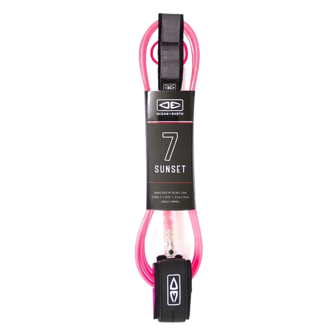 Ocean And Earth Sunset 7ft Surfboard Leash - Pink - 7ft Surfboard Leash by Ocean and Earth 7ft