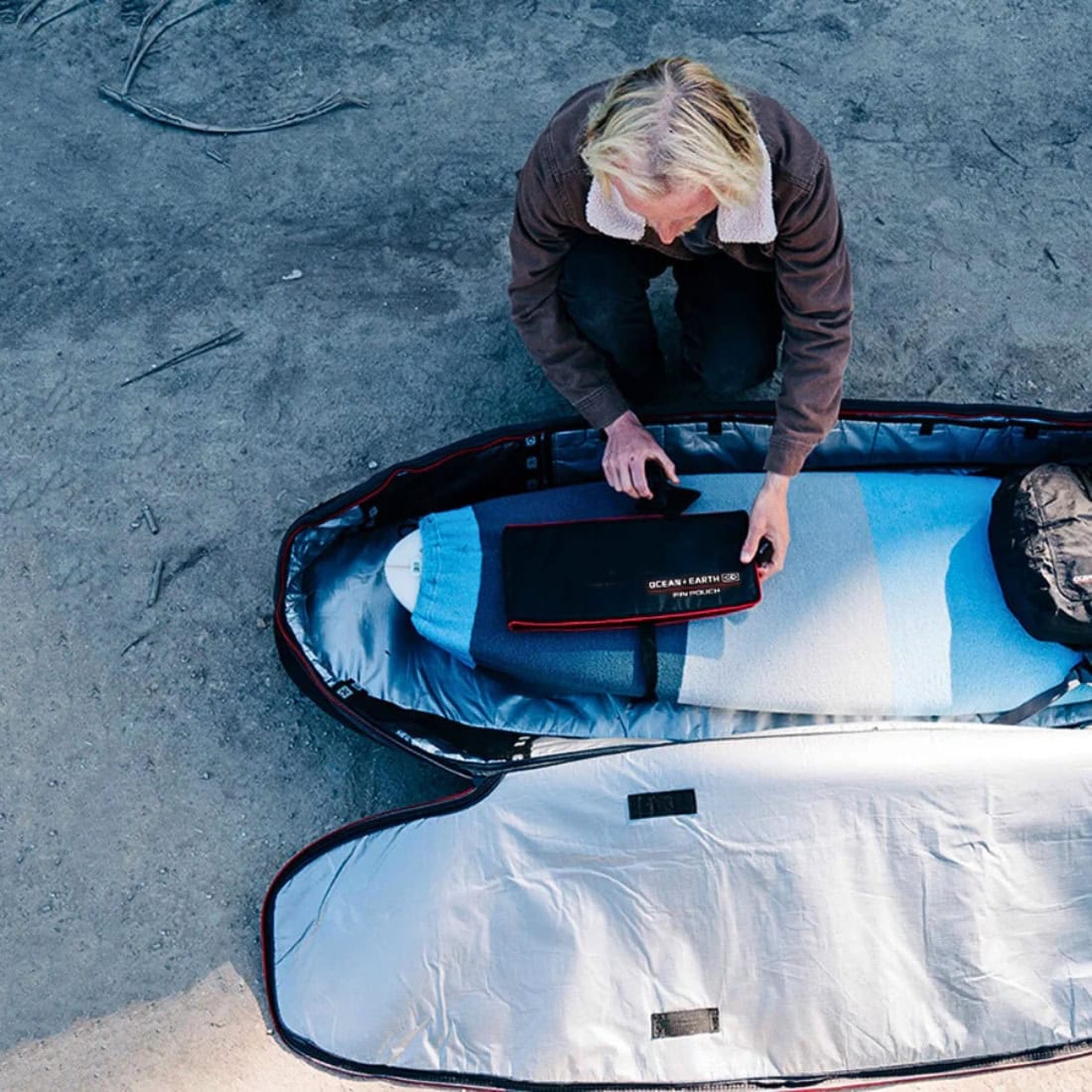 Ocean And Earth Surfboard Fin Travel Pouch - Black - Surfboard Fin Accessory by Ocean and Earth One Size