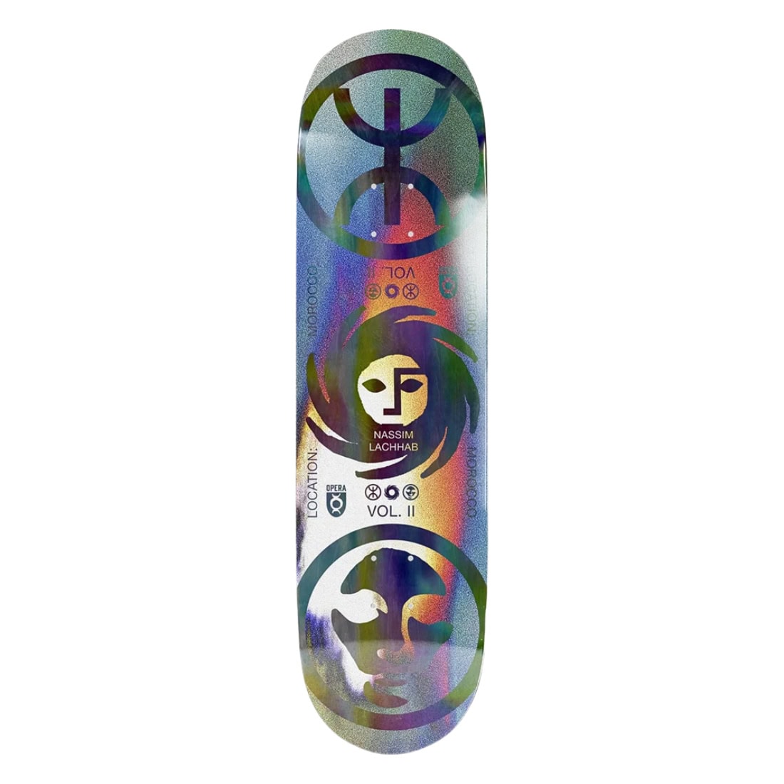 Opera 8.375 Nassim Crypto Deck - Black/Oil - Skateboard Deck by Opera 8.375 inch