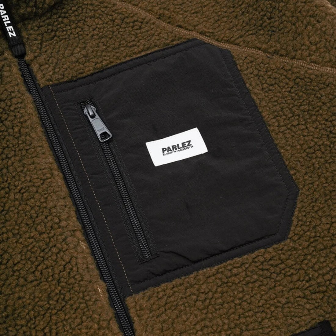 Parlez Ascend Fleece - Moss - Mens Zip Up Hoodie by Parlez