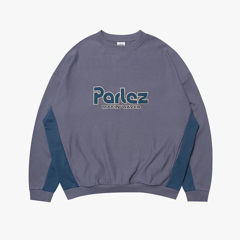 Parlez Campus Oversize Sweater - Purple Haze - Mens Crew Neck Sweatshirt by Parlez