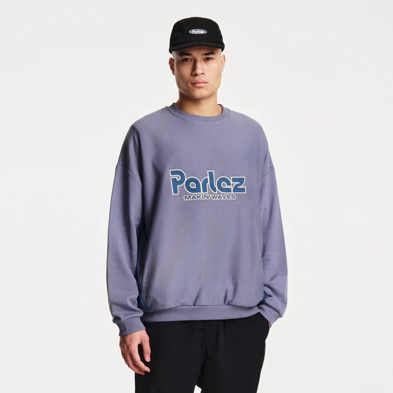Parlez Campus Oversize Sweater - Purple Haze - Mens Crew Neck Sweatshirt by Parlez