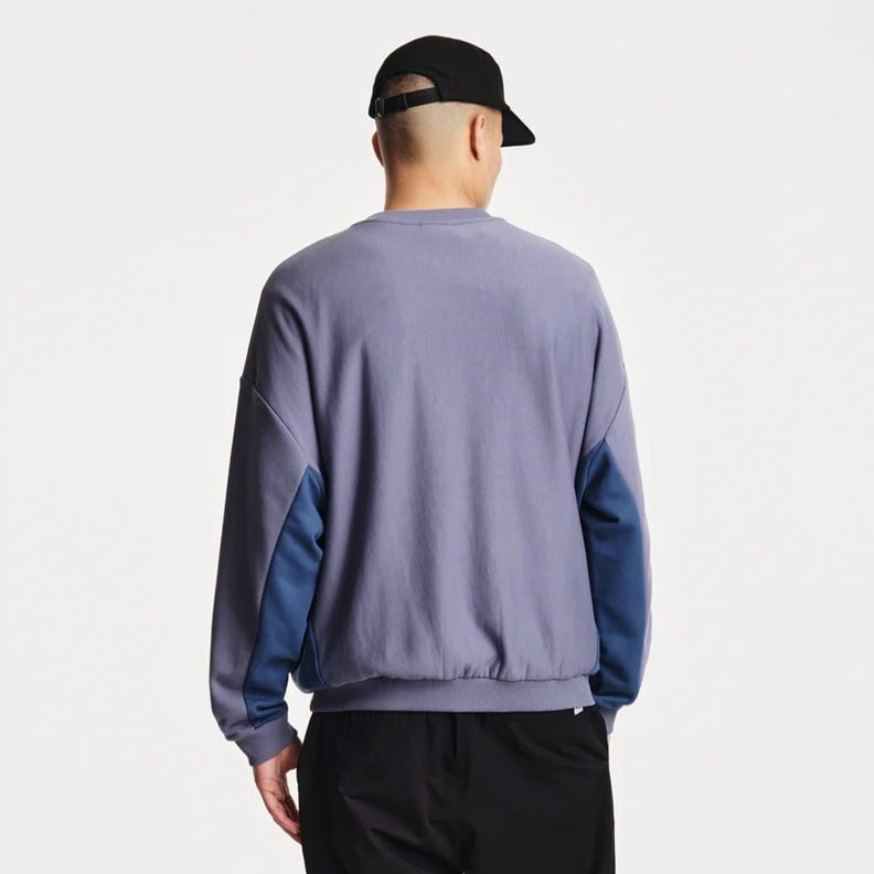Parlez Campus Oversize Sweater - Purple Haze - Mens Crew Neck Sweatshirt by Parlez