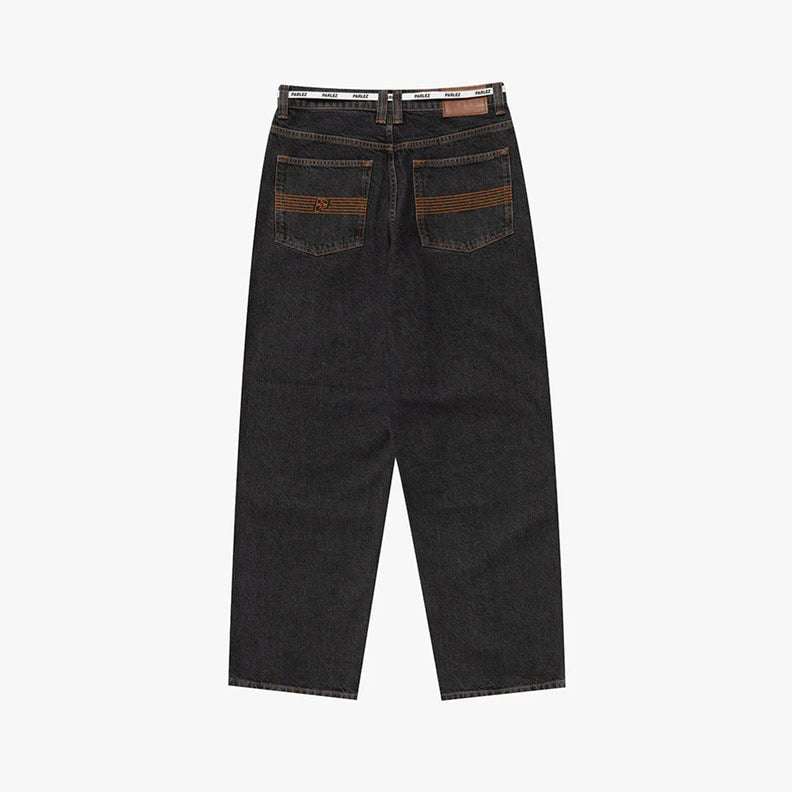 Parlez Indy Denim Jeans - Mid Black - Mens Relaxed/Loose Denim Jeans by Parlez