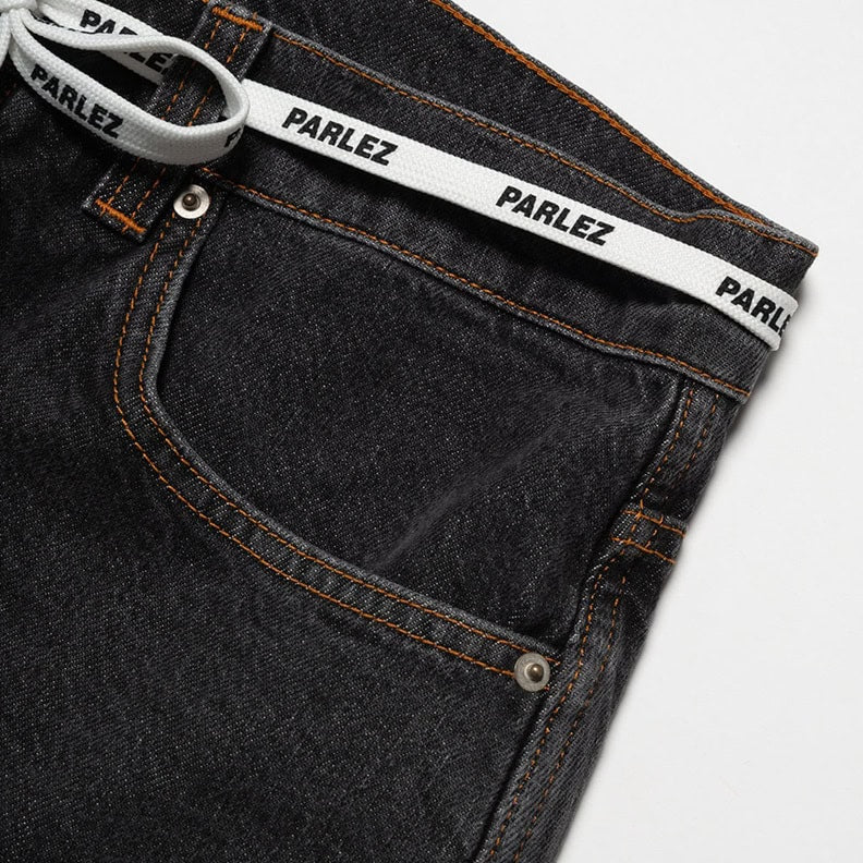 Parlez Indy Denim Jeans - Mid Black - Mens Relaxed/Loose Denim Jeans by Parlez