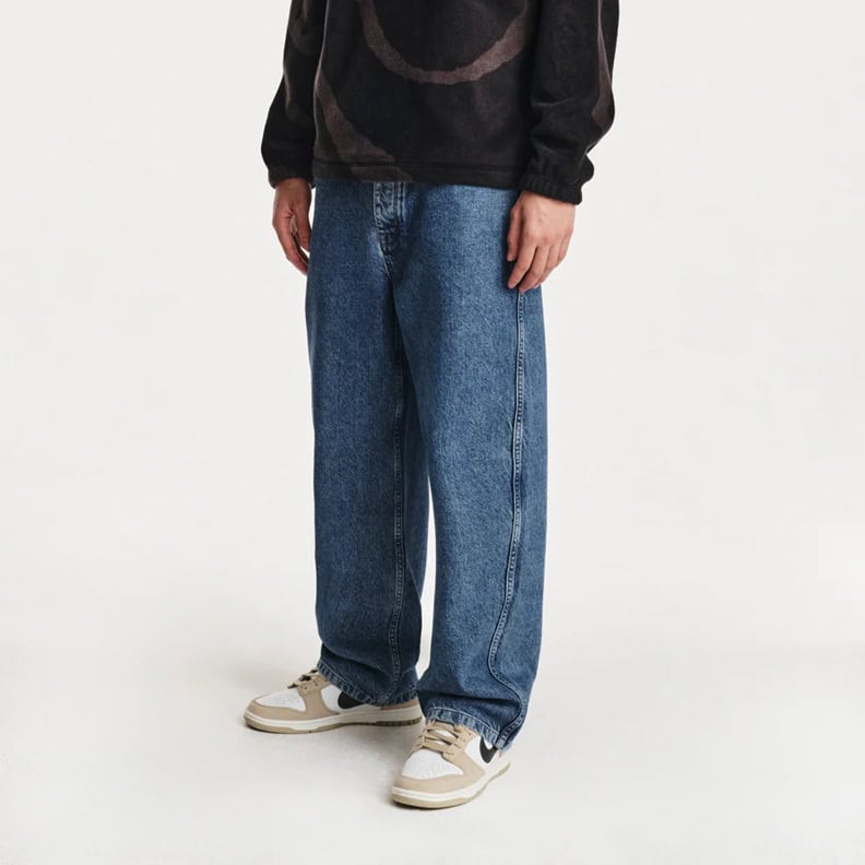 Parlez Indy Denim Jeans - Mid Indigo - Mens Relaxed/Loose Denim Jeans by Parlez