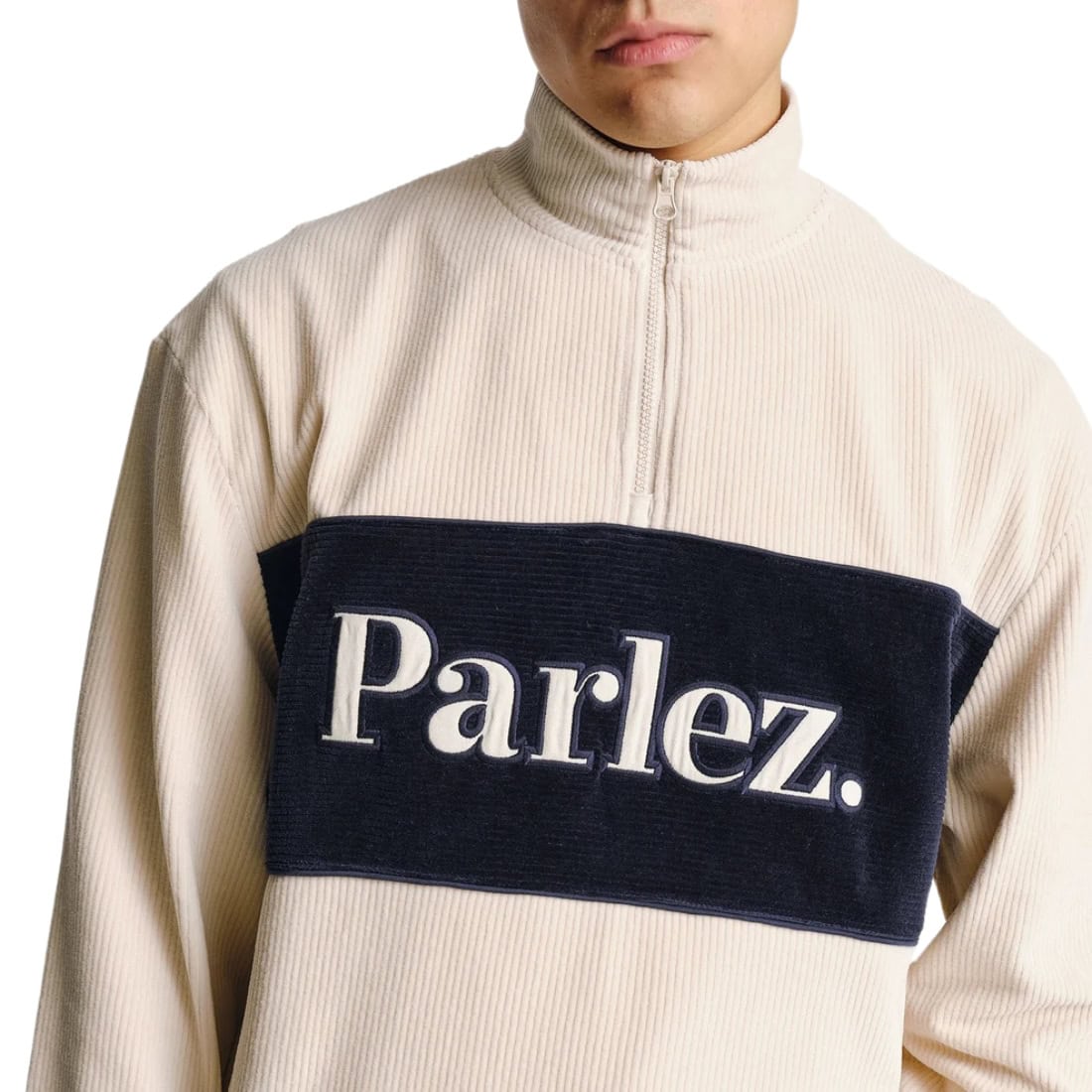 Parlez Inwood Quarter Zip Fleece Pullover - Shell - Mens Pullover Hoodie by Parlez