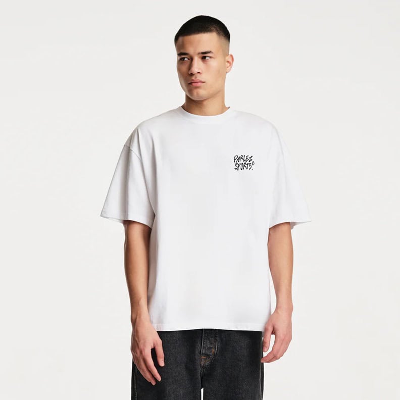 Parlez Reach Oversized T-Shirt - White - Mens Graphic T-Shirt by Parlez