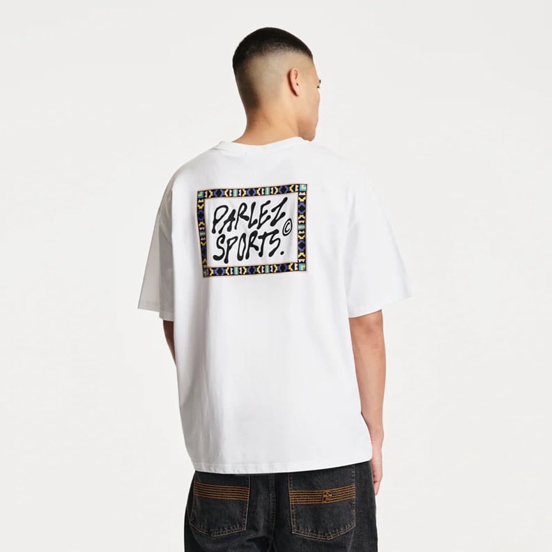 Parlez Reach Oversized T-Shirt - White - Mens Graphic T-Shirt by Parlez