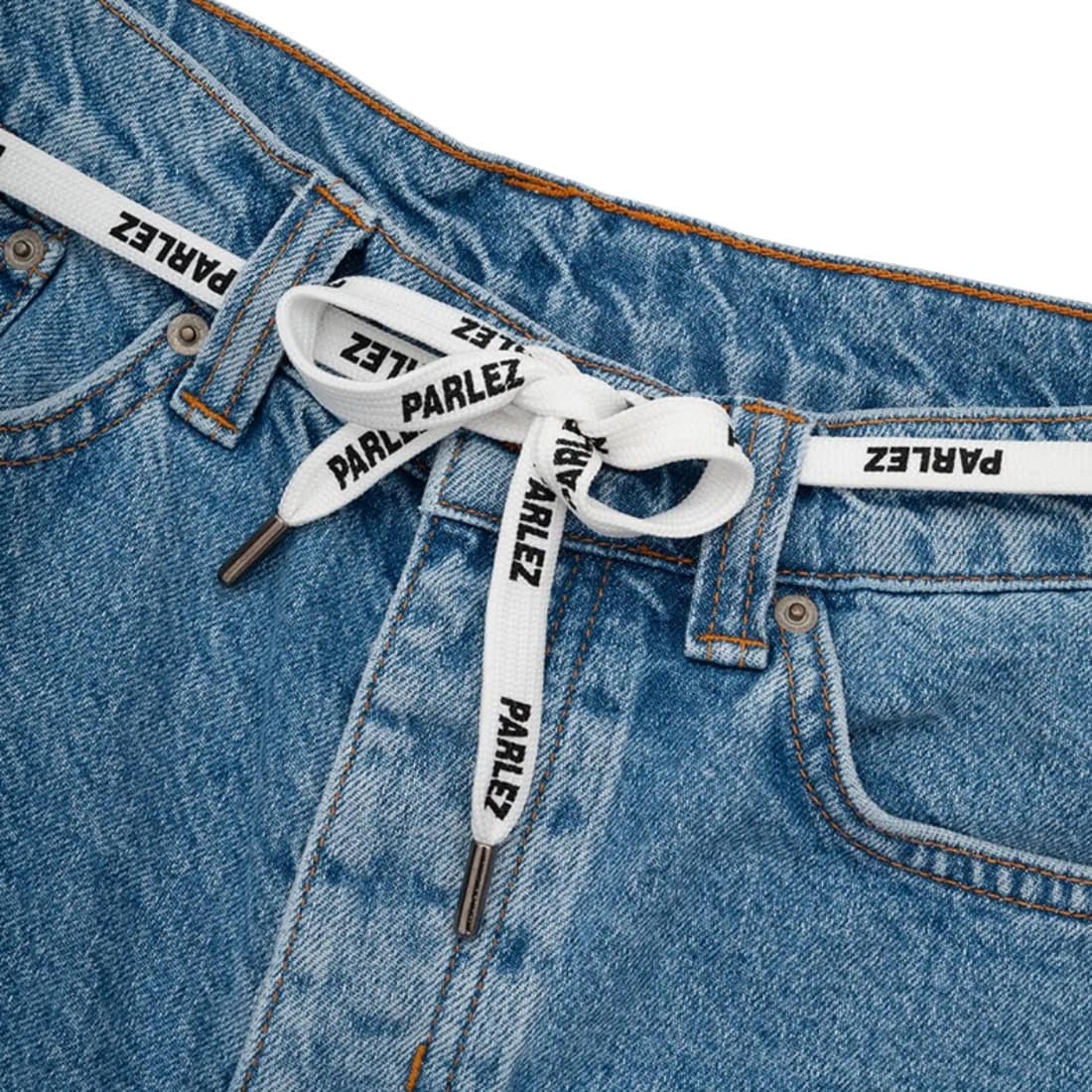 Parlez Serge Denim Shorts - Light Indigo Wash - Mens Denim Shorts by Parlez
