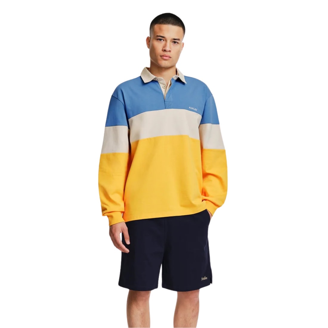 Parlez Strive Rugby Shirt - Azure - Mens Polo Shirt by Parlez