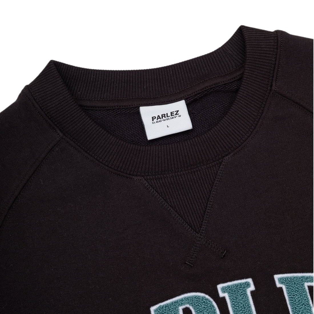 Parlez Varsity Crew - Black - Mens Crew Neck Sweatshirt by Parlez