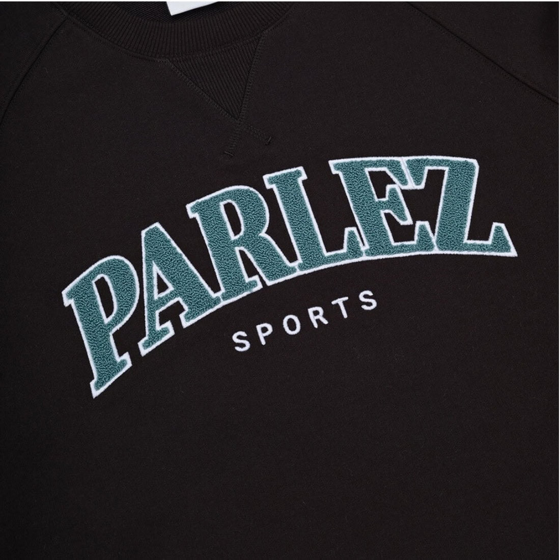 Parlez Varsity Crew - Black - Mens Crew Neck Sweatshirt by Parlez