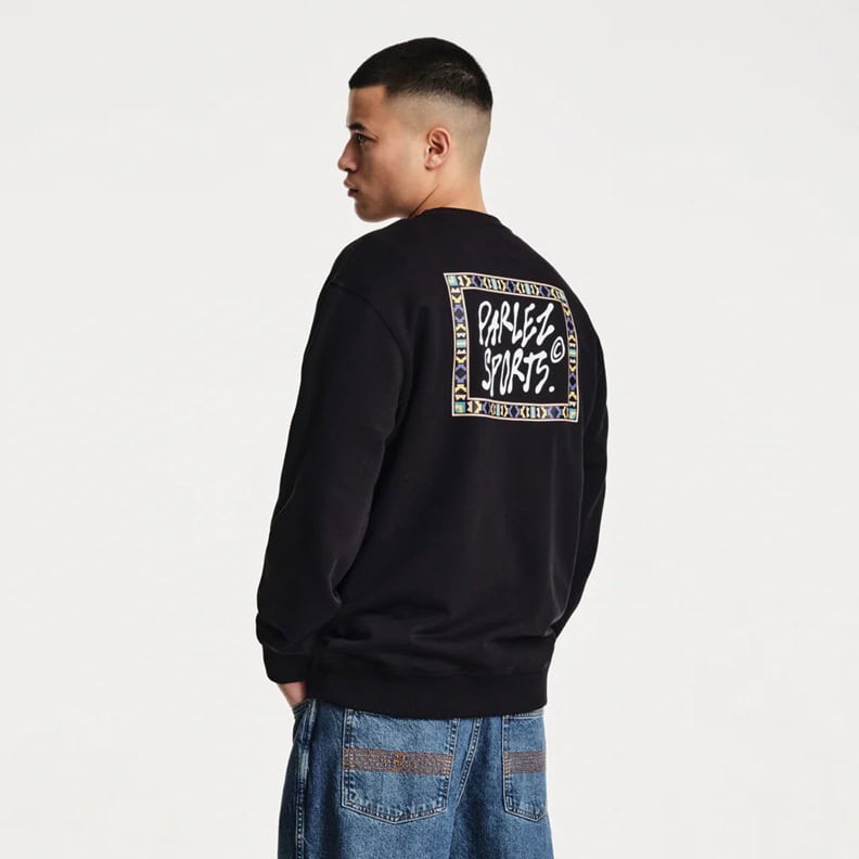 Parlez Verge Sweater - Black - Mens Crew Neck Sweatshirt by Parlez