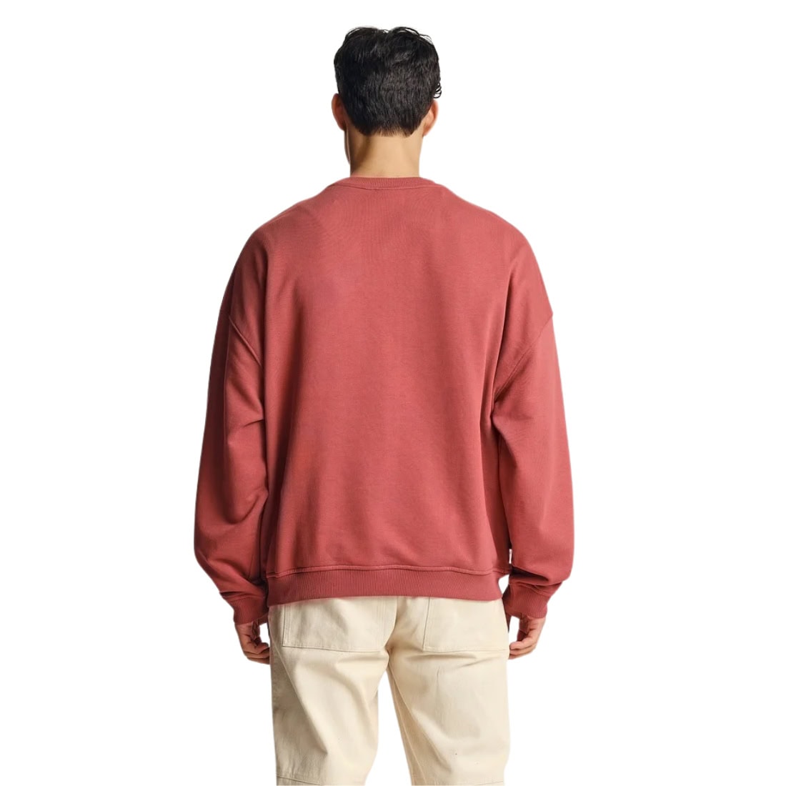 Parlez Vernon Oversized Crew - Dusty Coral - Mens Crew Neck Sweatshirt by Parlez