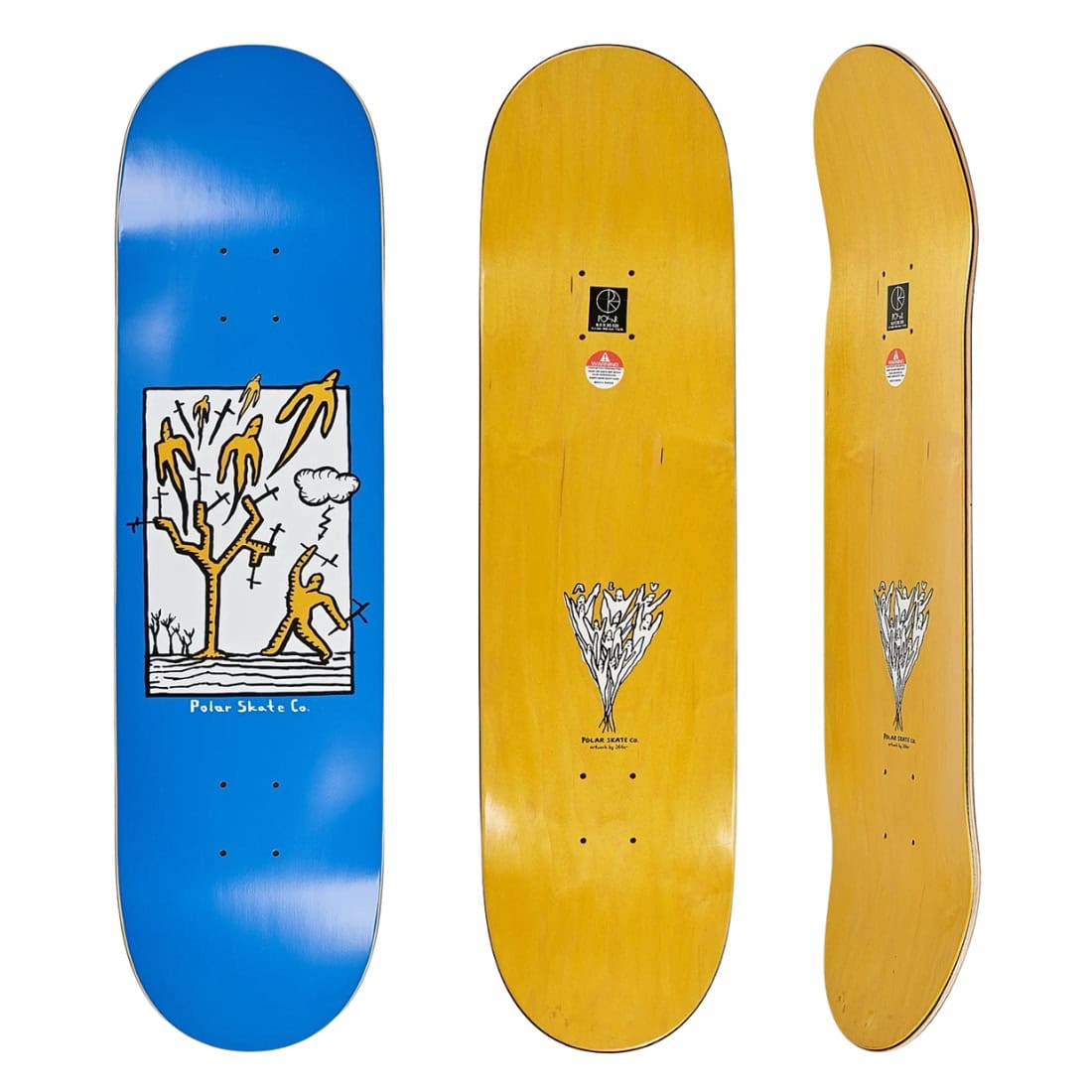 Polar 8.125" Team Heaven Deck - Blue - Skateboard Deck by Polar 8.125 inch