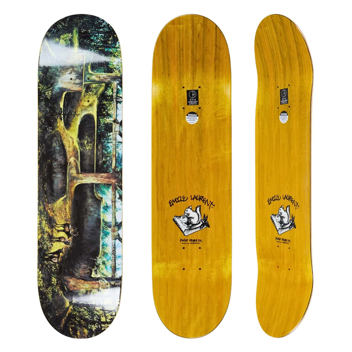 Polar 8.5&quot; Emile Laurent Burnside 2084 Deck - Multi - Skateboard Deck by Polar 8.5 inch