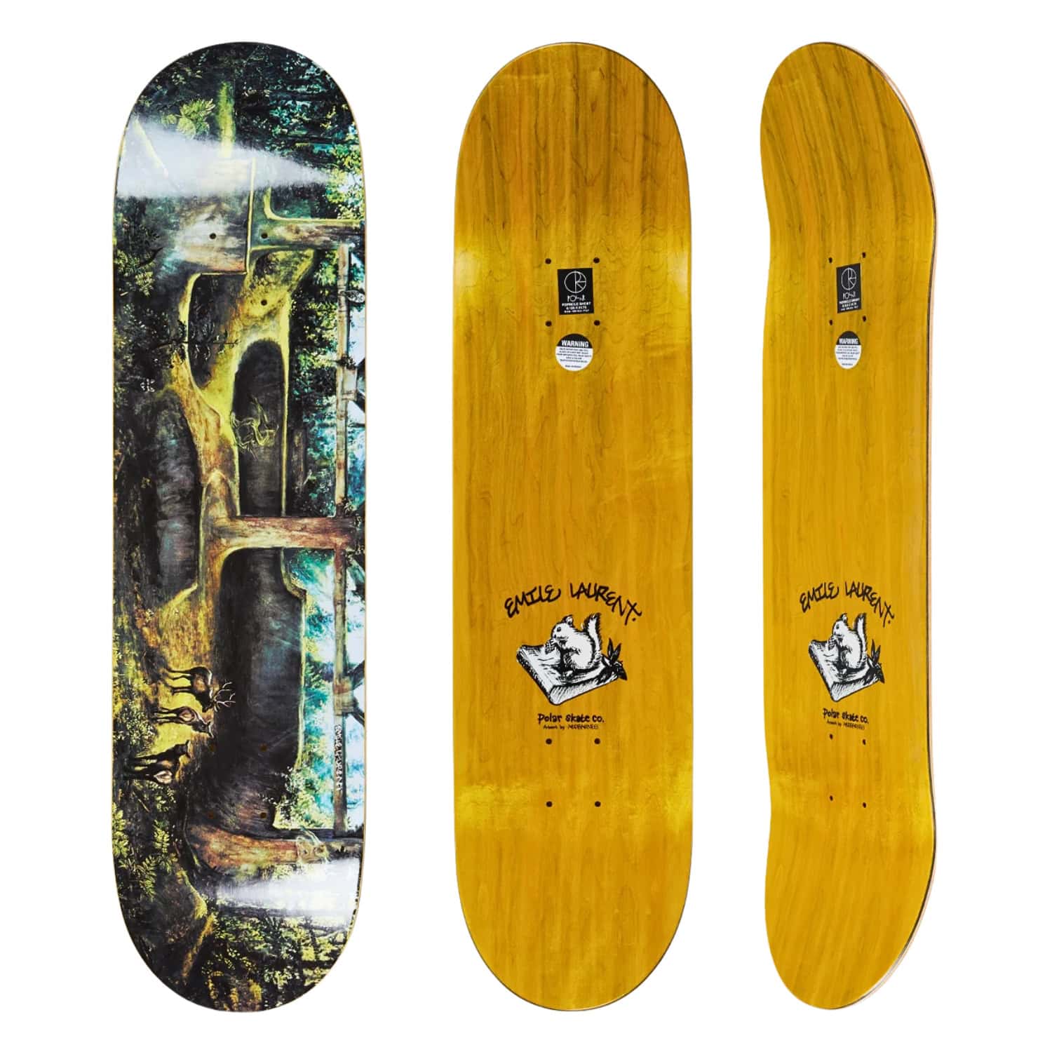 Polar 8.5" Emile Laurent Burnside 2084 Deck - Multi - Skateboard Deck by Polar 8.5 inch