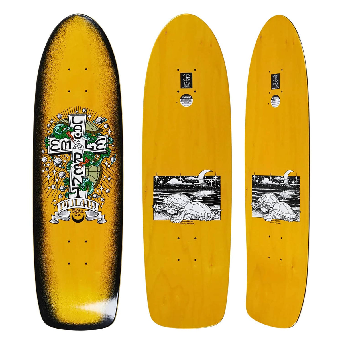 Polar 8.75&quot; Emile Laurent Turtle Town Deck - Multi - Skateboard Deck by Polar 8.75 T-Shape