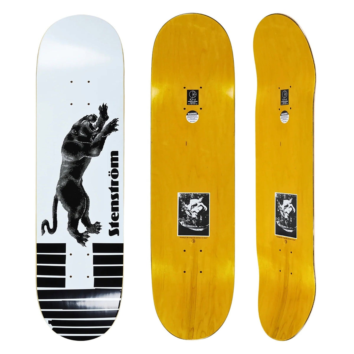 Polar 8.75&quot; Stenstrom Tape And Panther Deck - Multi - Skateboard Deck by Polar 8.75 inch