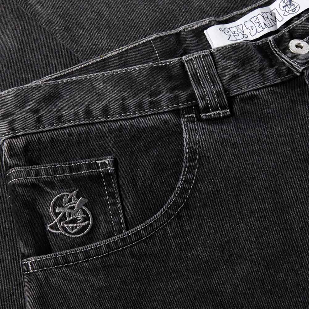 Polar 93! Denim - Silver Black - Mens Relaxed/Loose Denim Jeans by Polar 30W x 32 L