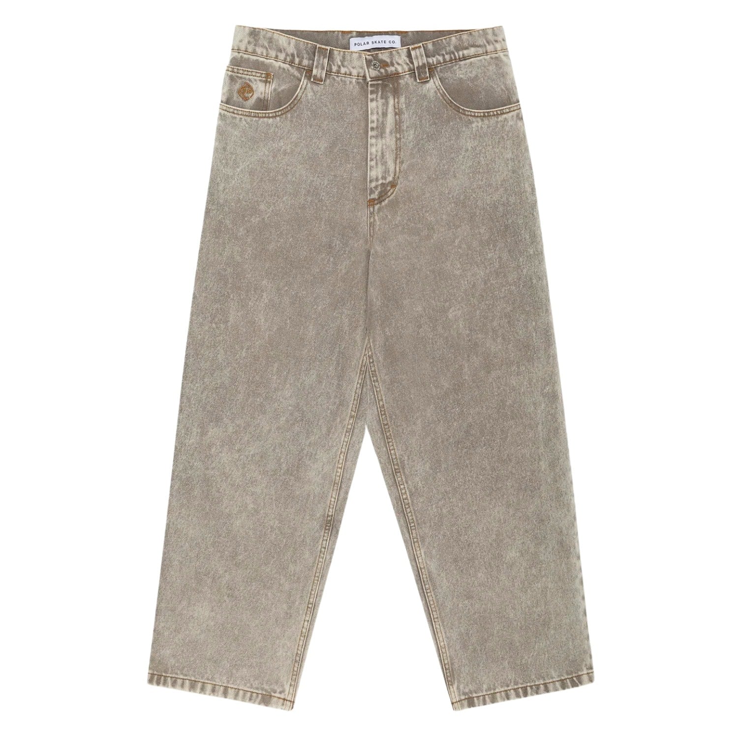 Polar Big Boy Pants - Acid Beige - Mens Relaxed/Loose Denim Jeans by Polar