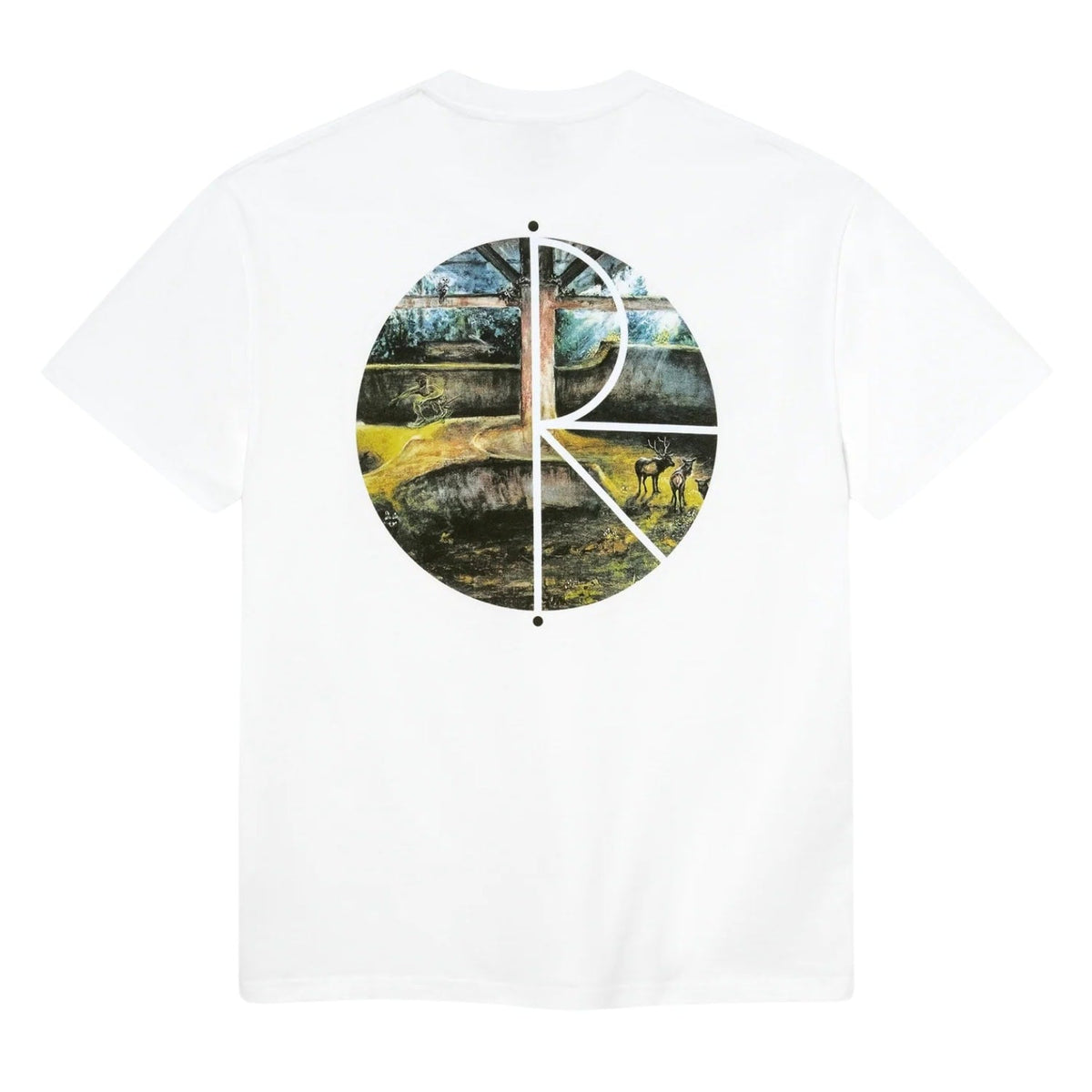 Polar Burnside Fill Logo T-Shirt - White - Mens Skate Brand T-Shirt by Polar