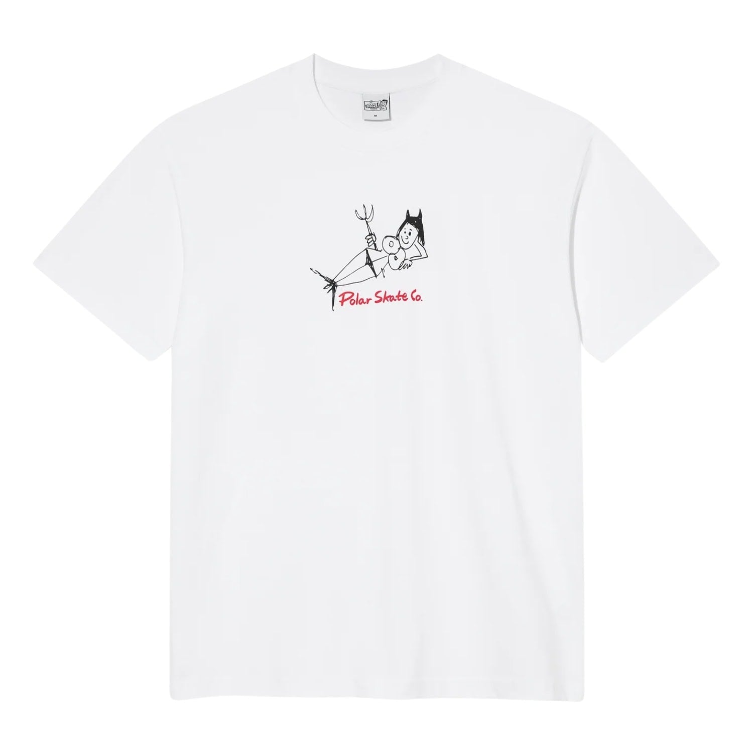 Polar Devil Woman T-Shirt - White - Mens Skate Brand T-Shirt by Polar