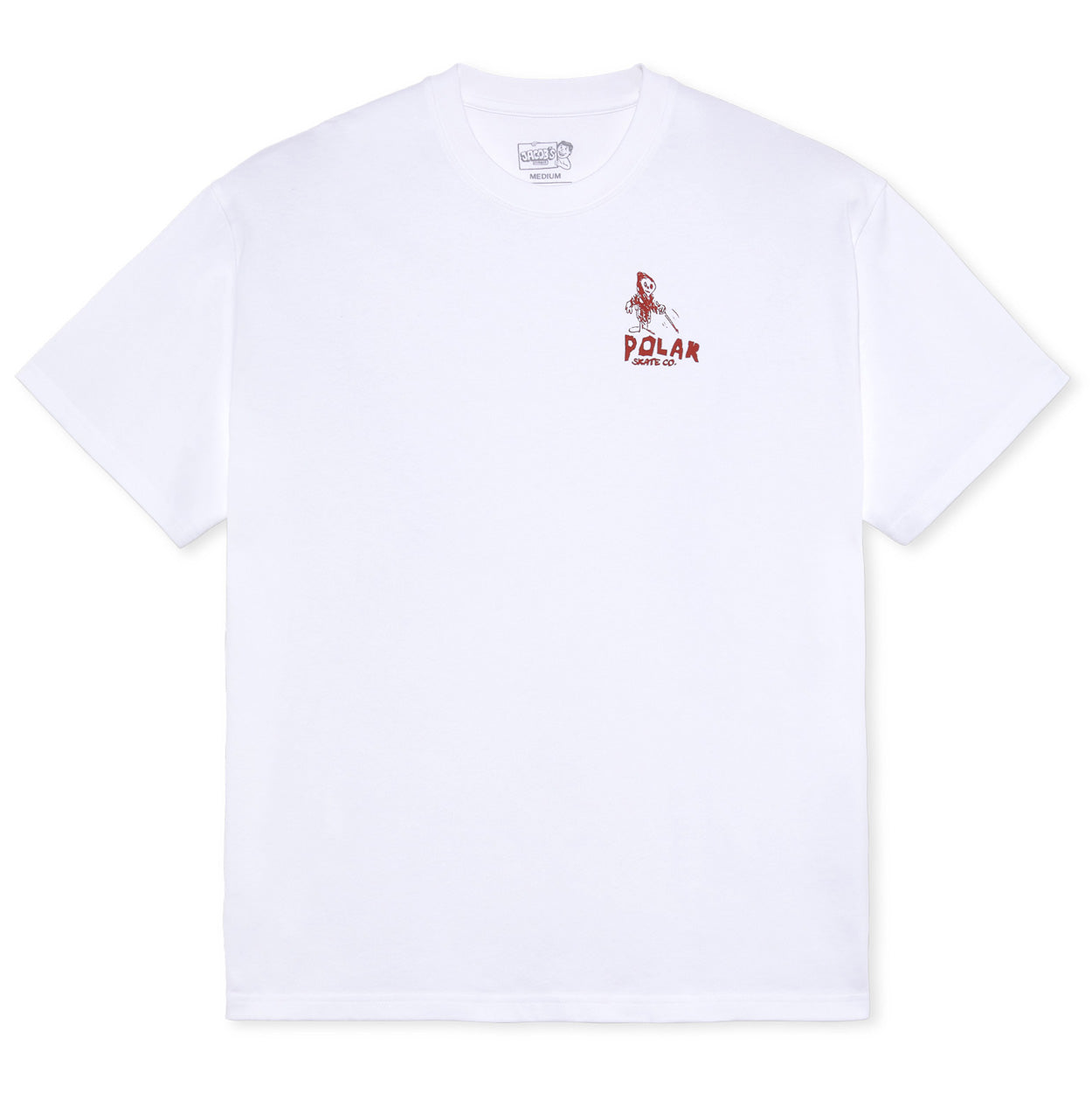 Polar Reaper T-Shirt - White - Mens Skate Brand T-Shirt by Polar