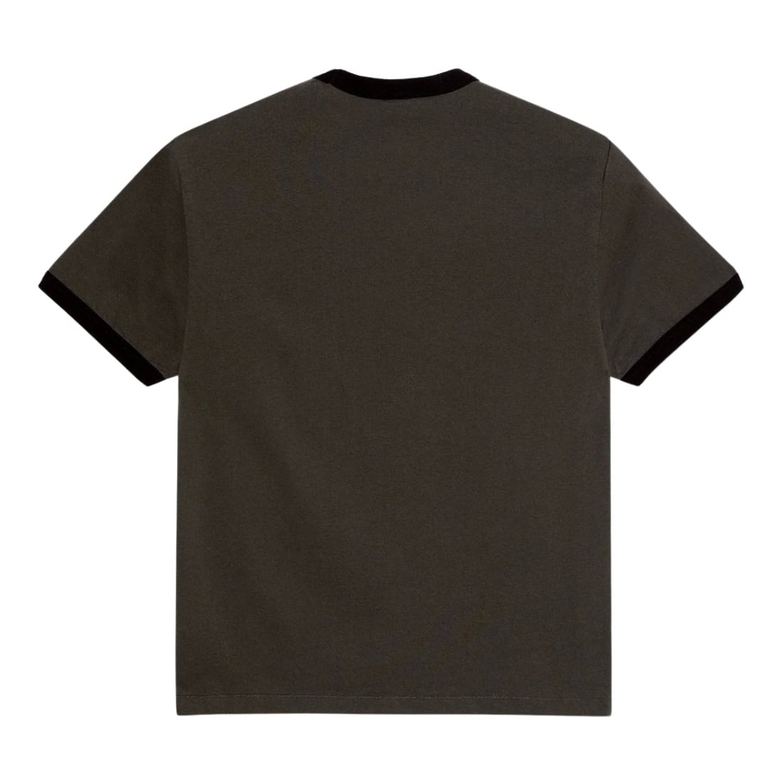 Polar Ringer T-Shirt - Dirty Black/Black - Mens Plain T-Shirt by Polar