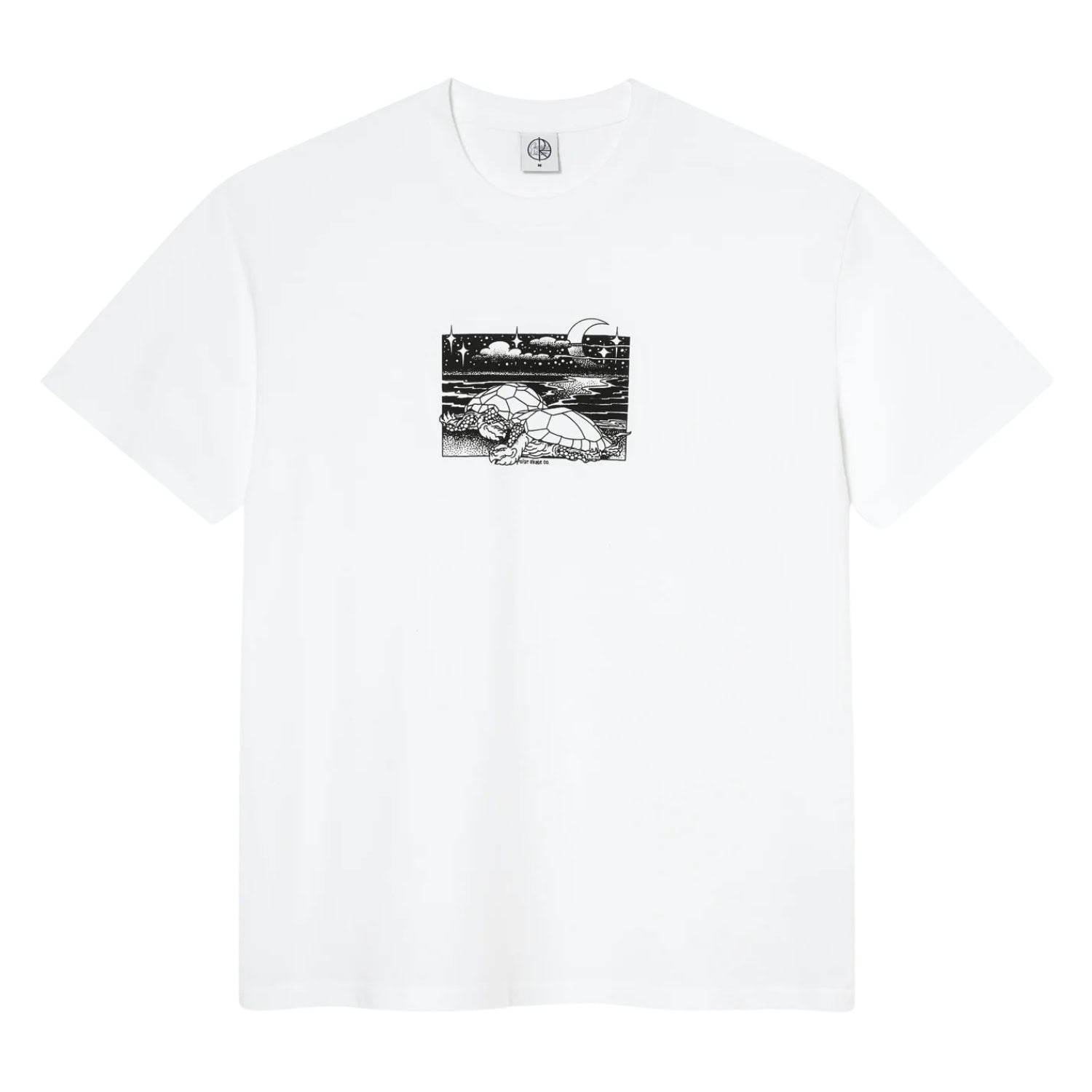 Polar Turtle Town T-Shirt - White - Mens Skate Brand T-Shirt by Polar