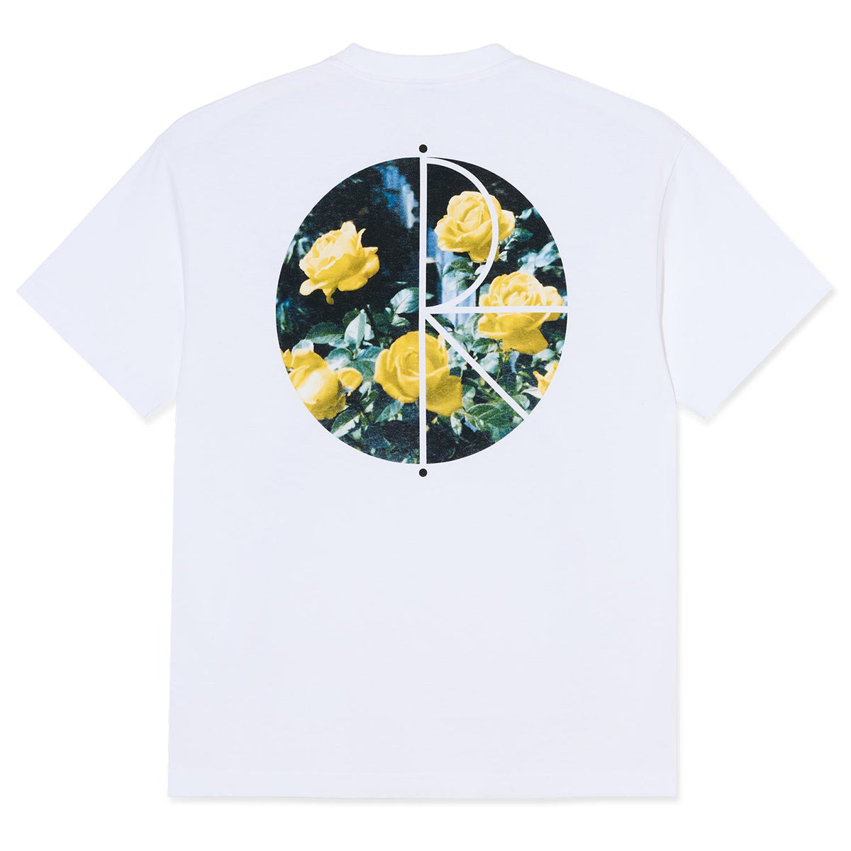 Polar Martas Roses Fill Logo Tee - White - Mens Graphic T-Shirt by Polar