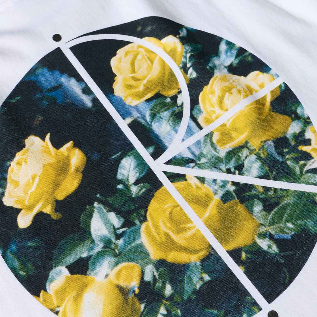 Polar Martas Roses Fill Logo Tee - White - Mens Graphic T-Shirt by Polar