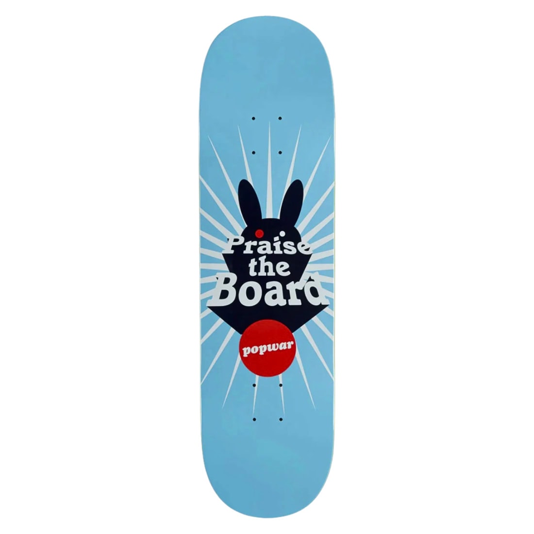 Popwar 8.25" Praise The Boards Deck - Light Blue - Skateboard Deck by Popwar 8.25 inch
