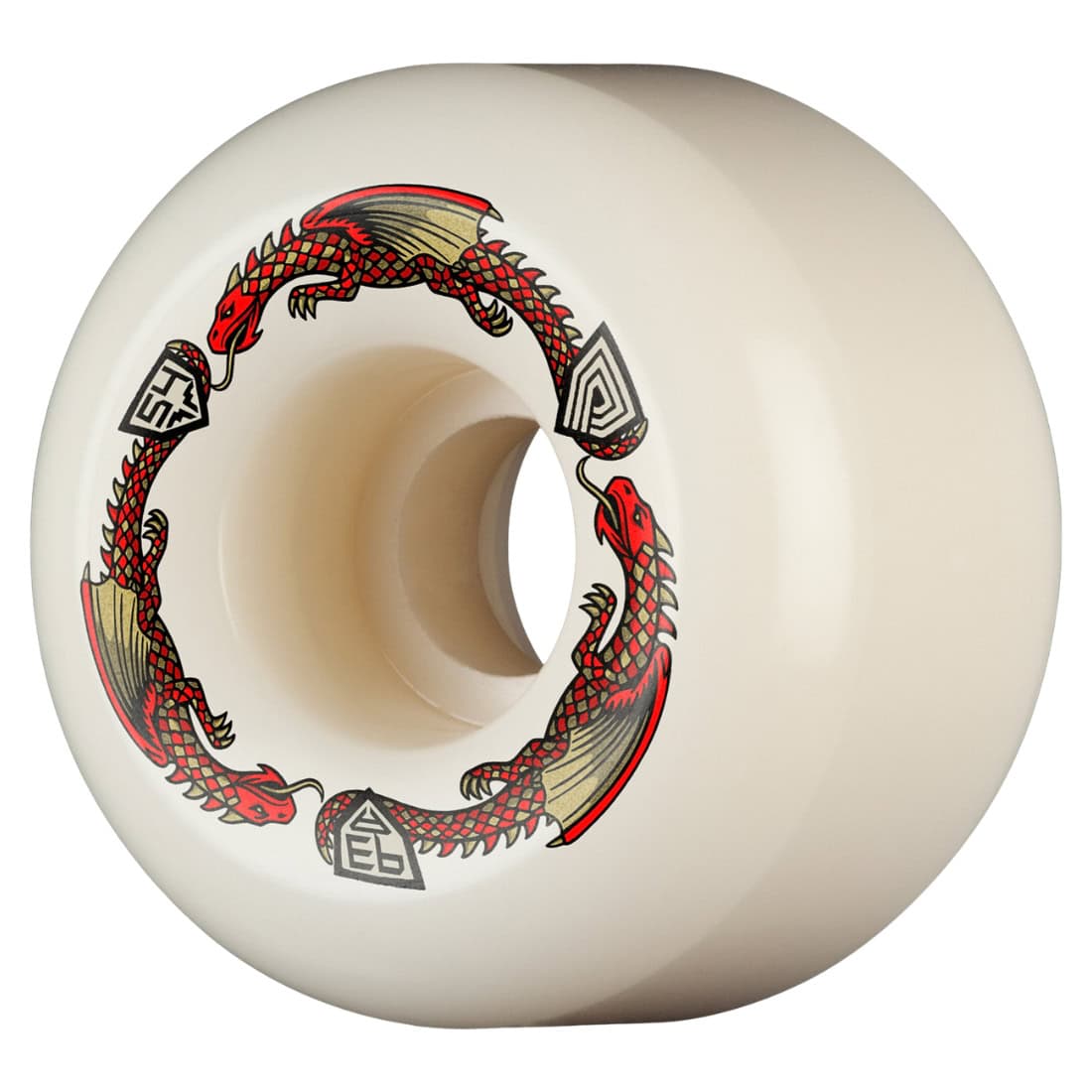 Powell Peralta 54mm 93A Dragon Formula Nano Cubic Wheels - White/Red - Skateboard Wheels by Powell Peralta 54mm