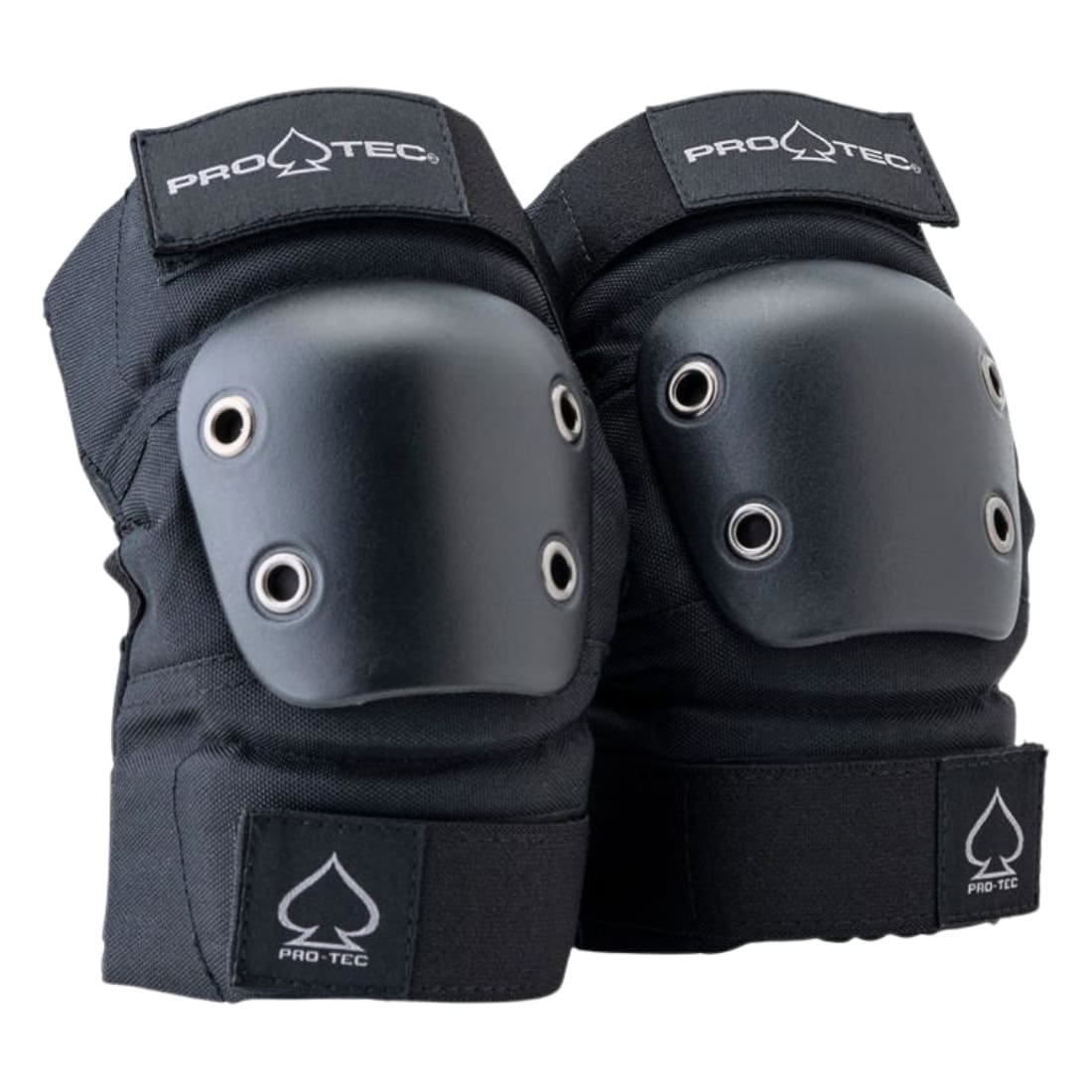 Pro-Tec Street Knee/Elbow Pad Set (Open Back) - Black - Skateboard Pad Sets by Pro-Tec