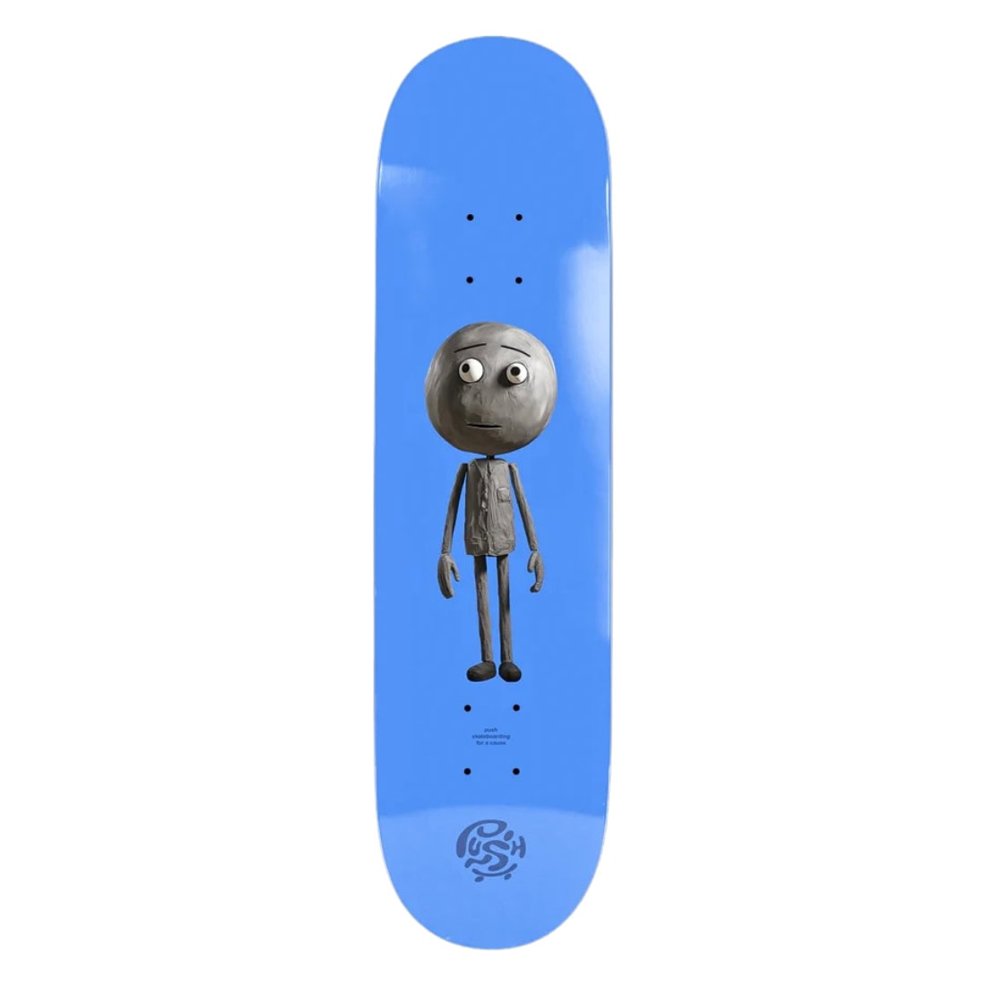 Push 7.75" Concrete Guy First Push In-Complete Skateboard - Blue - Complete Skateboard by Push 7.75 inch