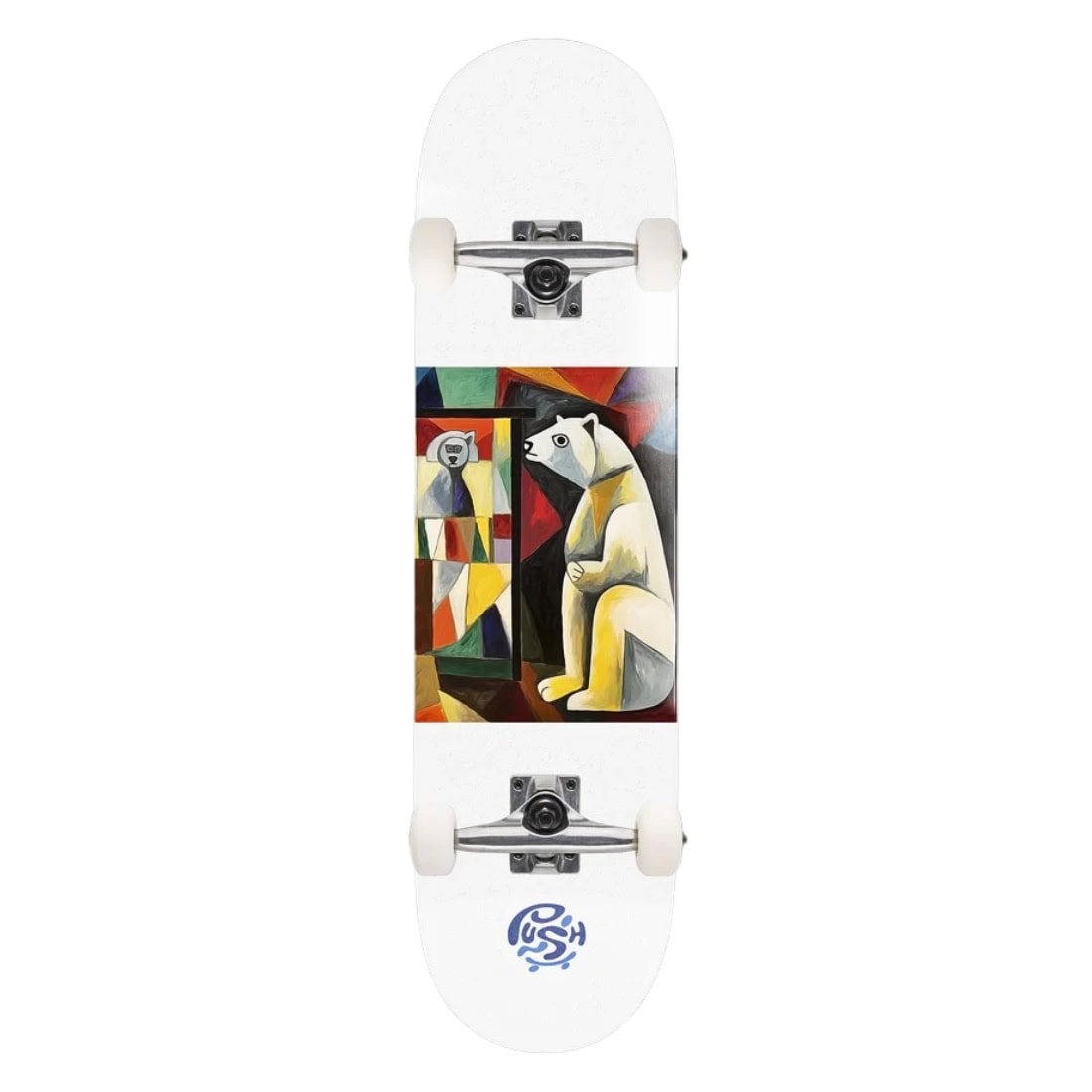 Push 8.0" Canada x MLSL Complete Skateboard - White - Complete Skateboard by Push 8.0 inch