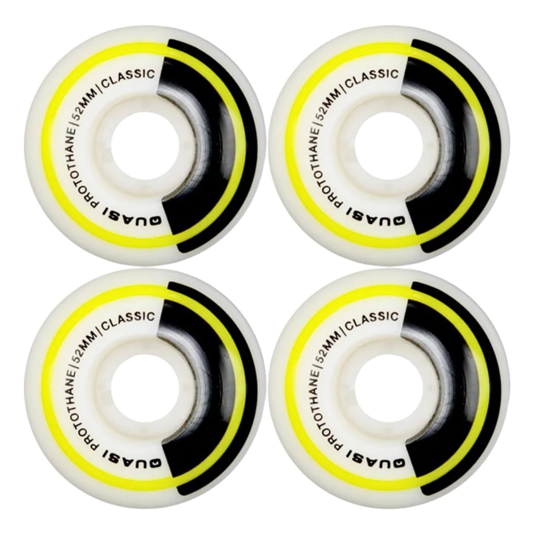Quasi 52mm P-Class Classic Shape Wheels - White - Skateboard Wheels by Quasi 52mm