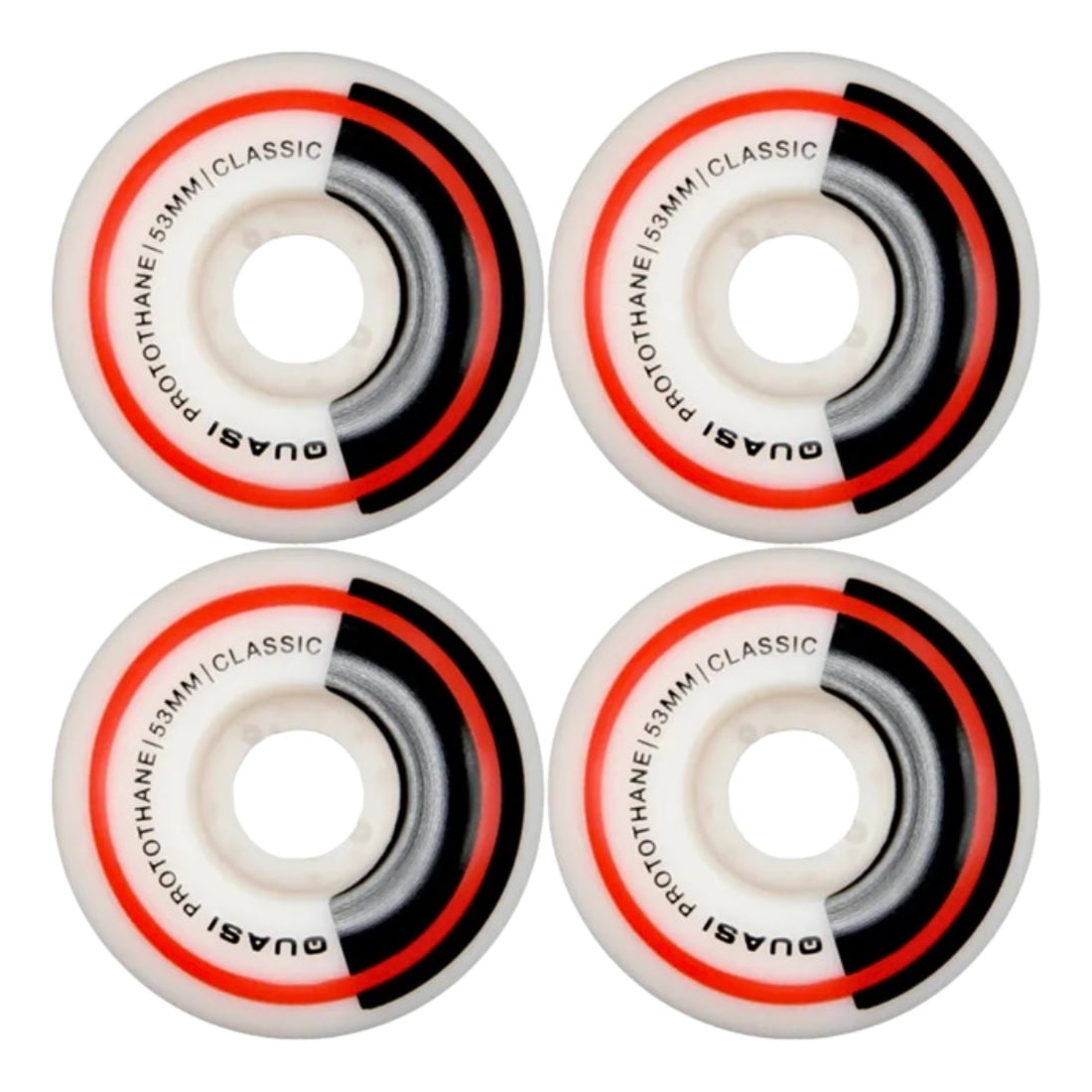 Quasi 53mm P-Class Classic Shape Wheels - White - Skateboard Wheels by Quasi 53mm
