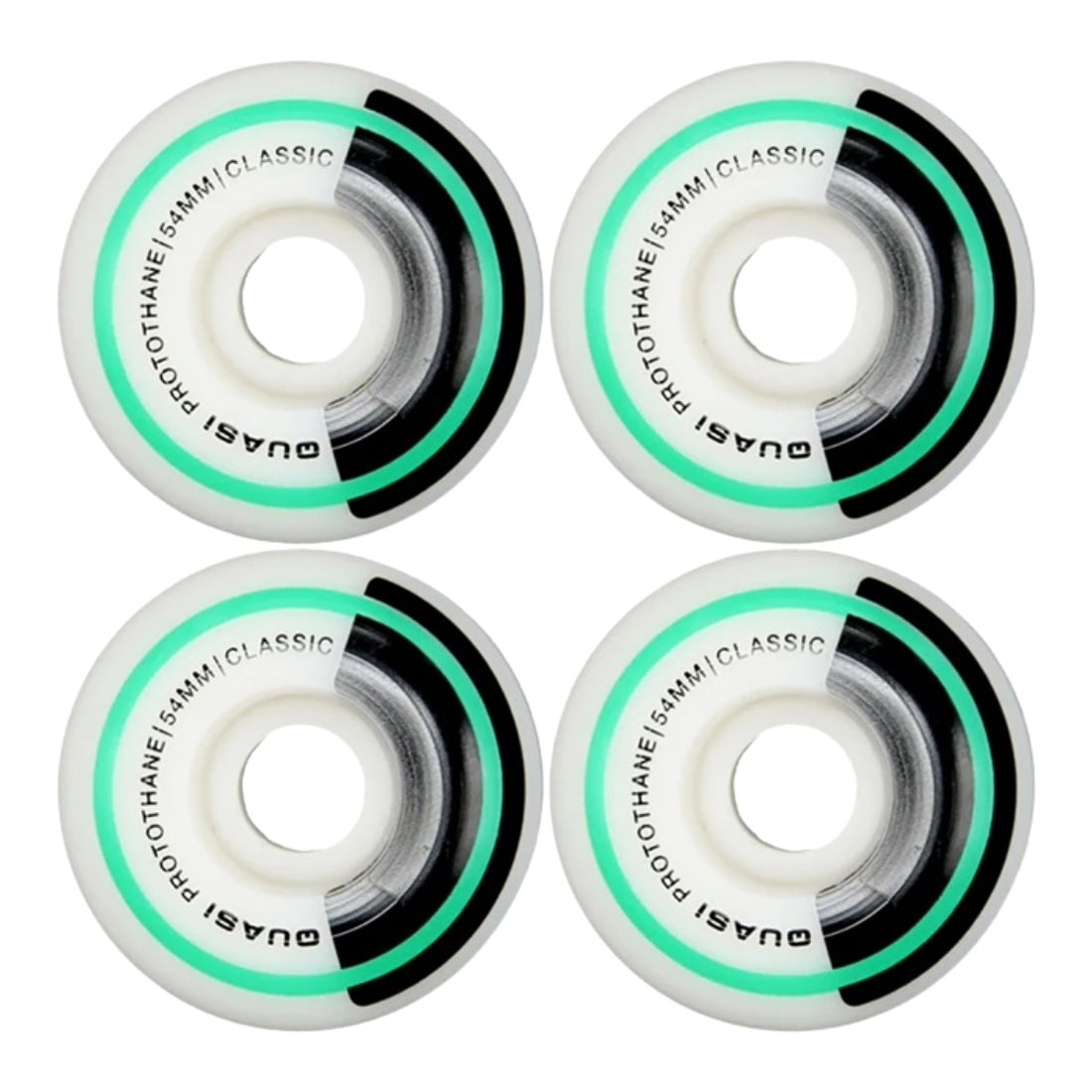 Quasi 54mm P-Class Classic Shape Wheels - White - Skateboard Wheels by Quasi 54mm