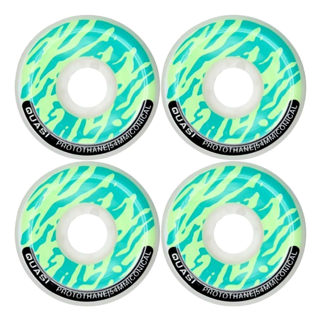 Quasi 54mm P-Thane Conical Shape Wheels - White - Skateboard Wheels by Quasi 54mm