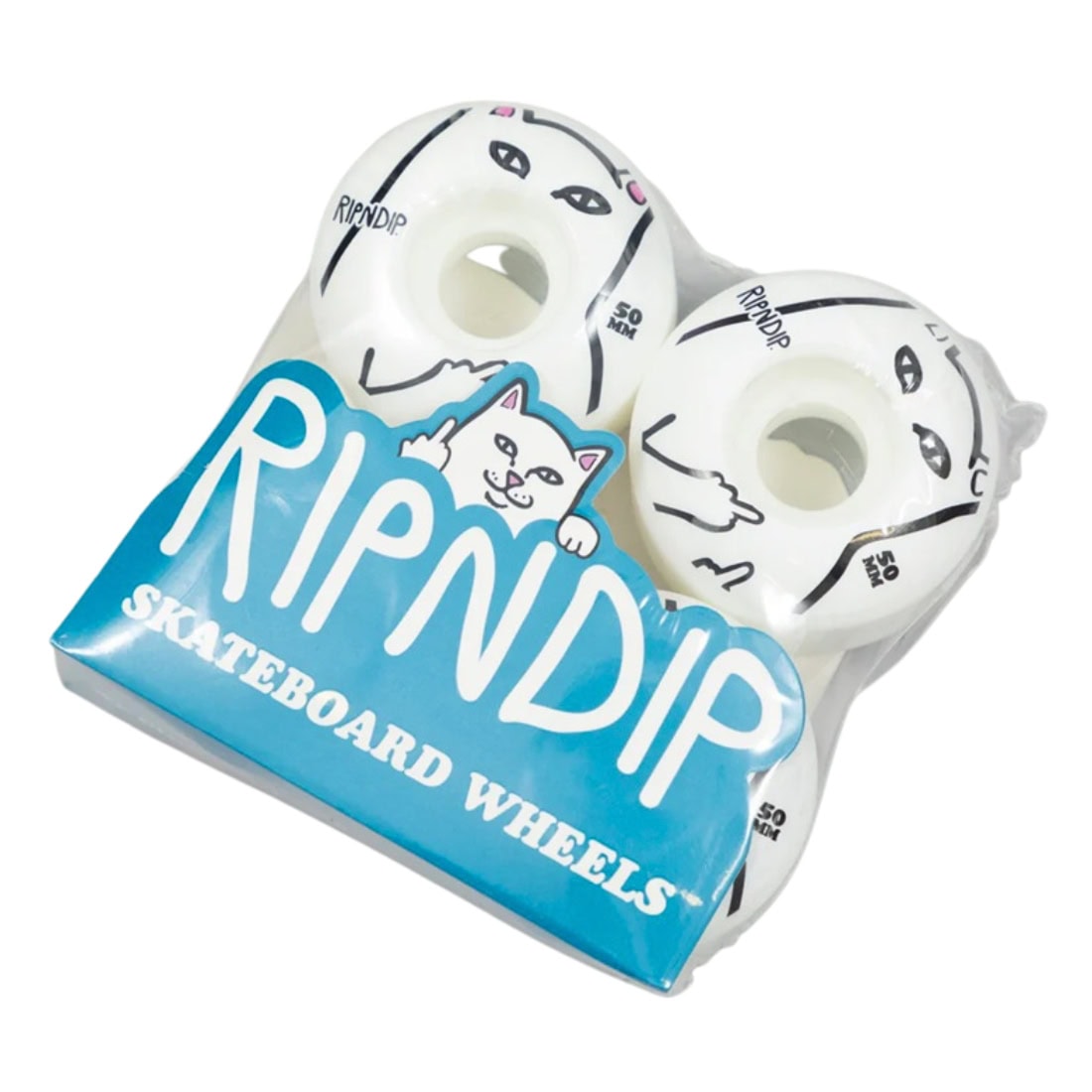 Ripndip 50mm Lord Nermal Skateboard Wheels - White - Skateboard Wheels by RIPNDIP 50mm
